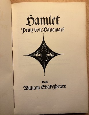 William Shakespeare Hamlet Prinz von Dänemark Verlag Ernst Ohle Exemplar 172/200