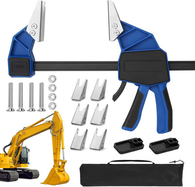 18'' Hydraulic Coupler Clamp Tool, 6 Pcs Duo-Jaw Set & Storage Bag | for Tractors