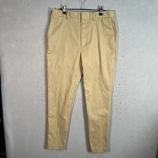 JW Anderson x Uniqlo Women 10 Casual Pants Khaki Cotton Stretch Preppy Office