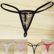 5 Pack Lot Sexy Womens Mesh See Through Panties G string Thong Tanga Micro Brief