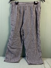 JONES NEW YORK SPORT Pants Elastic Waist Rayon Linen Size S Black Checks Comfy