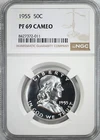 1955 Proof Franklin Half Dollar 50C NGC PF69CAM Cameo