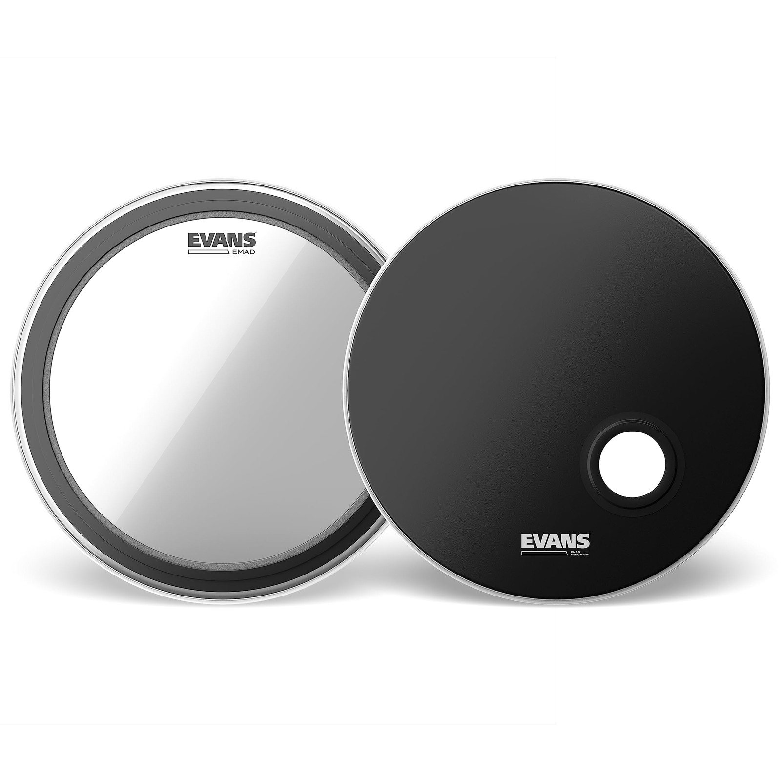 Pack EMAD System Bass Drum avec 1 peau de grosse caisse transparente et 1 peau de résonance 22"