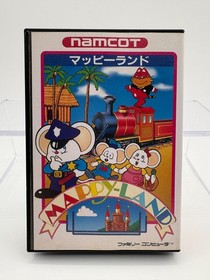 MAPPY LAND Japan Famicom with Box & Manual US Seller FC0516