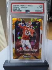 2021 Panini Prizm Draft Picks - All-American Trevor Lawrence #181 Gold Ice Prizm