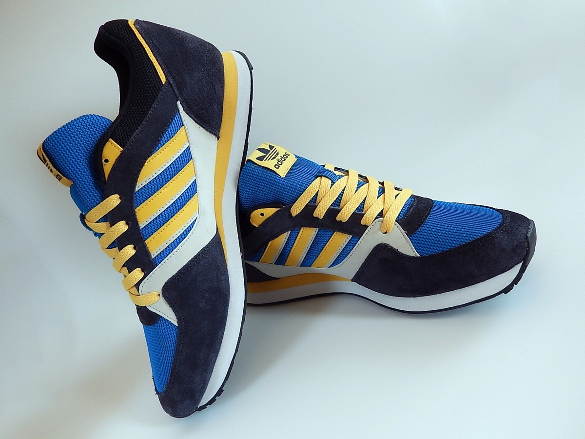 100サイズ① VTG Adidas Originals ZX 100 blue & yellow shoes Men's sz 10.5