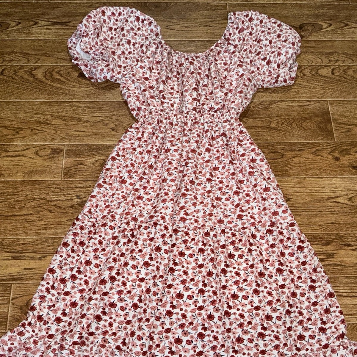 Indigo Rose Floral Dress Size M View 4