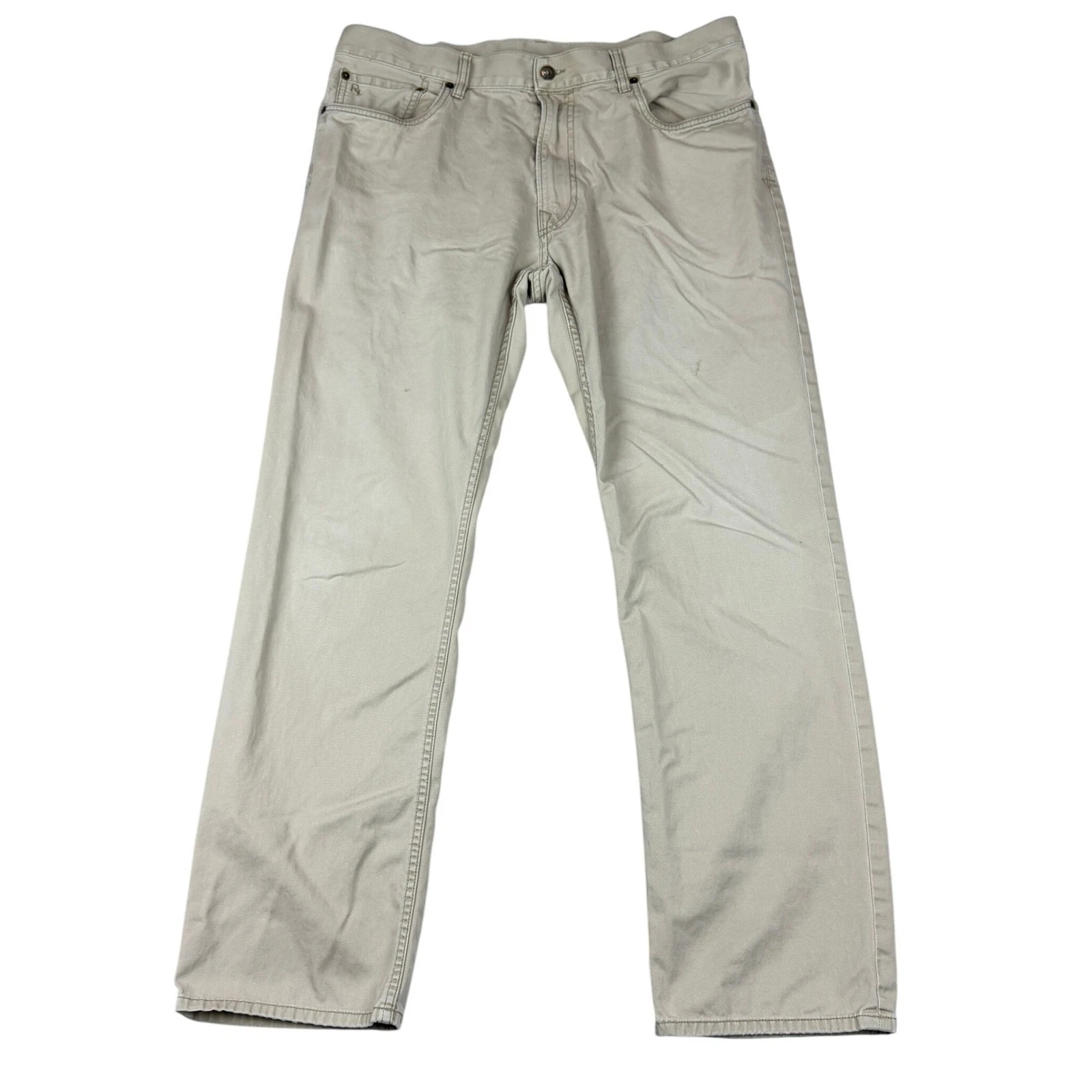 VTG Polo Ralph Lauren Pants Mens 36x32 (Fits 37x31) Beige Chino Straight Fit Y2K