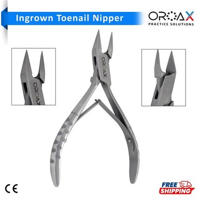 OROAX Ingrown Toenail Nipper Clipper for Thick Nails Professional Podiatry Tool