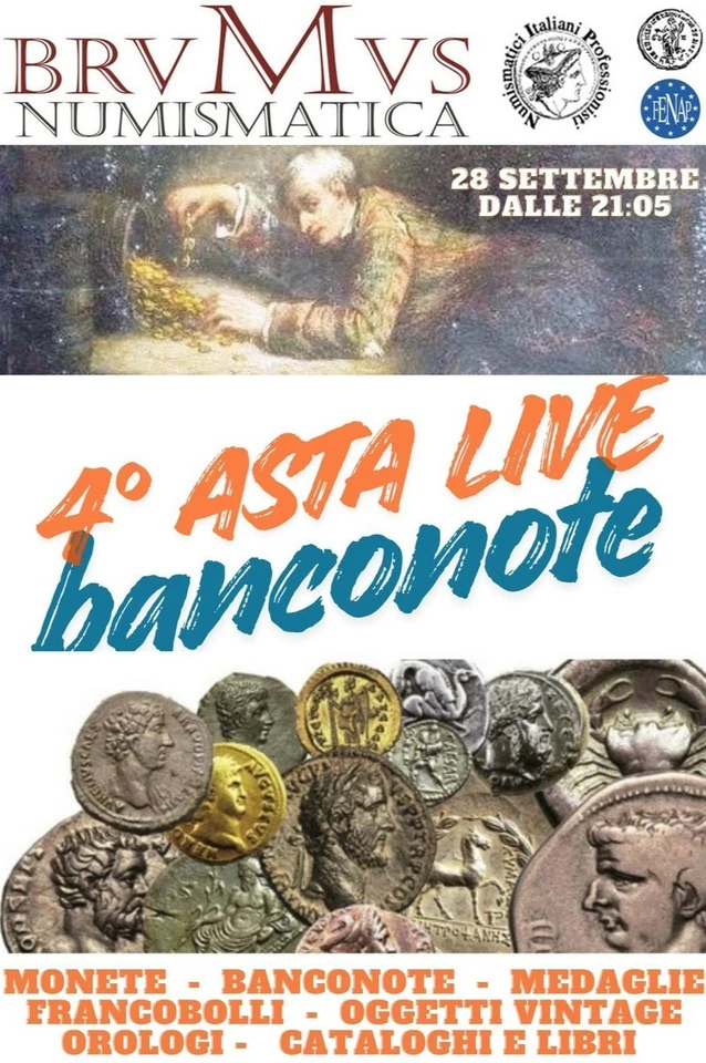 BRUMUS Numismatica - 4° Asta Ebay Live - BANCONOTE & LOTTI