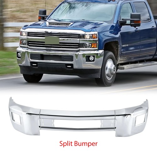 Chrome Steel Front Bumper Face Bar For 2015-2019 Chevy Silverado 2500 HD 3500HD