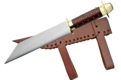 Supplies 203341 Brass Studded Seax with Sheath