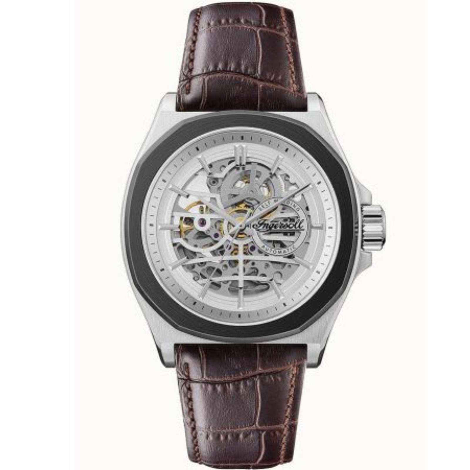 Orologio da uomo automatico Ingersoll 1892 The Orville con quadrante bianco...