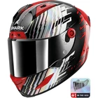 Shark Aeron Edgy Carbon Red White