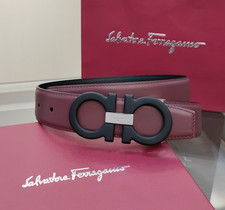Salvatore Ferragamo Gancini Men's Reversible Leather Belt