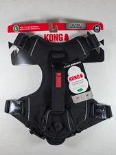 KONG Ultra Durable Dog Harness Black Large Waste Bag Pocket