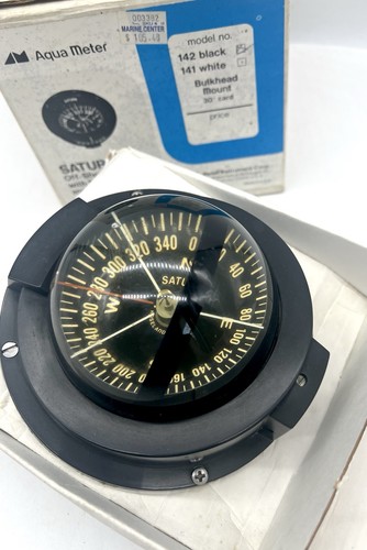 Vintage AquaMeter Aqua Meter Saturn Boat Marine Deck Compass *ShipsFAST