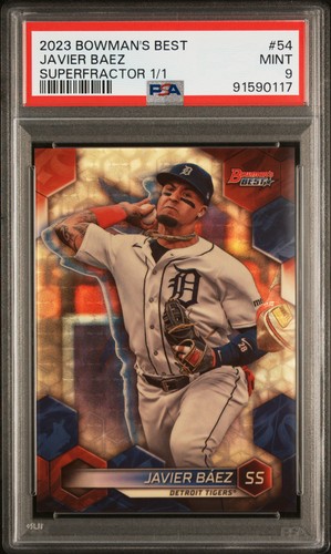 2023 BOWMAN'S BEST SUPERFRACTOR 1/1 #54 JAVIER BAEZ 1/1 PSA 9