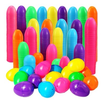 2000Pcs Plastic Easter Eggs,2.3'' Assorted Bright Colors Empty Easter Eggs