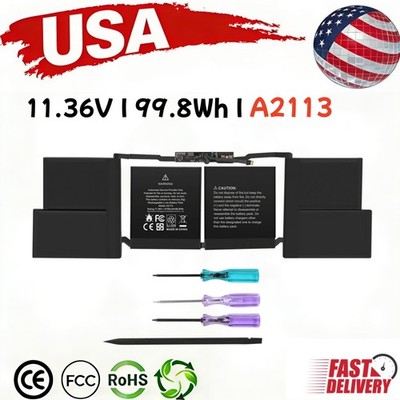 A2113 A2141 Battery for Apple MacBook Pro Retina 16'' 2019 Year MVVL2LL/A 98.8Wh