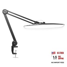 XL 2200 Lumens 24W LED Desk Lamp   Shadow-Free Non-CCT with Clamp Space Gray