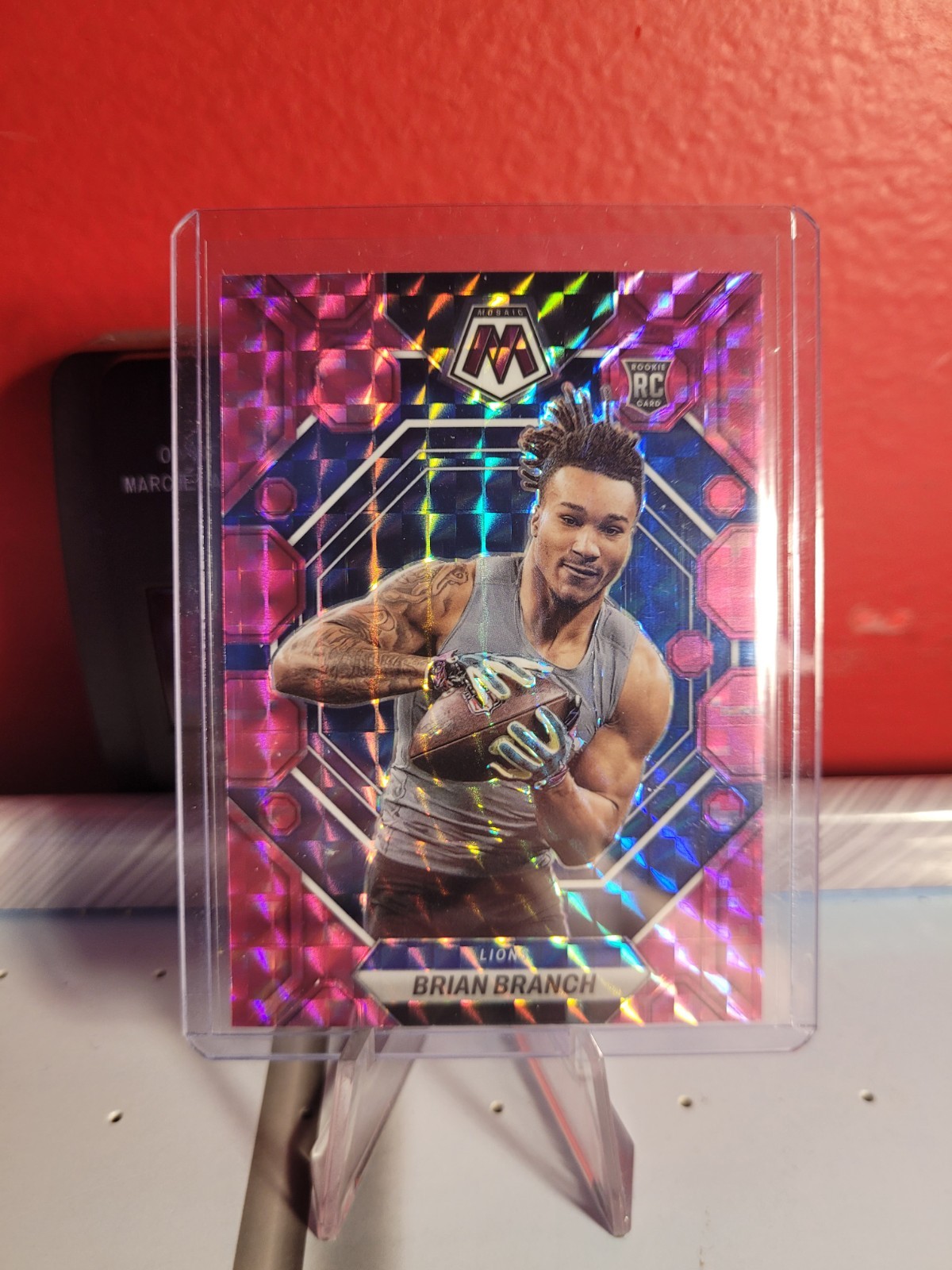 2023 Panini Mosaic Mosaic Camo Pink #287 Brian Branch Lions