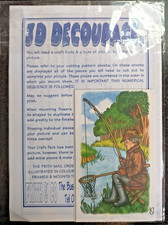 3D Decoupage Kit. 5"x3" The Fisherman Art Deco - Frith & Co crafts kit