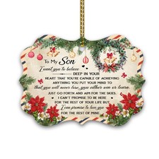 to My Son Christmas Ornament Tree Decoration Gifts from Mom Dad - Best Son Gi...