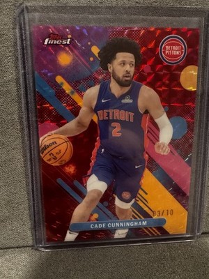 Cade Cunningham Topps Finest Red Geometric Refractor /10