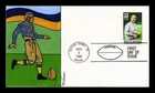 DR JIM STAMPS US COVER KNUTE ROCKNE NOTRE DAME FOOTBALL FDC HAND COLORED