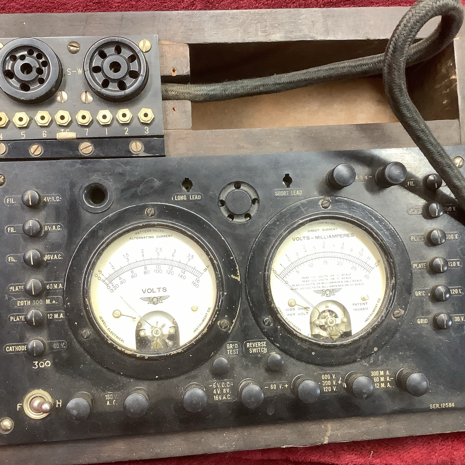 1920s Jewell Electrical Instrument Co. Radio Analyzer Pattern 199 Tube Tester
