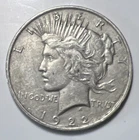 Peace Silver Dollar 1922 Raw 90% US Coin