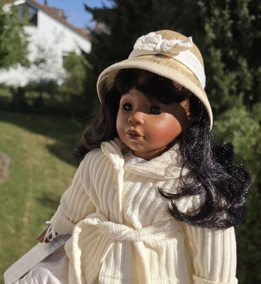 Zapf Colette dunkle Puppe 46 cm Laura aus 1999 Künstlerpuppe, Spielpuppe , Doll