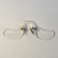 Antique Pince Nez W/Crescent Shape Lens In Hard Case American Optical