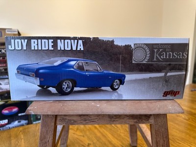 GMP Joy Ride Nova 1:18 1970 Chevrolet Diecast Car Blue Opening Hood
