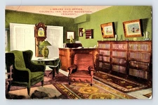 Vintage Library & Office Colonial Inn South Woodstock Vermont Postcard