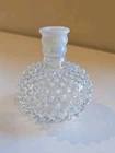 VTG Fenton Opalescent Moonstone Hobnail Bud Vase Perfume Bottle Decanter