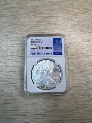 #ad #ad 2021 Eagle Eagle Landing T 2 NGC MS70 First Day of Issue S$1 $89.68