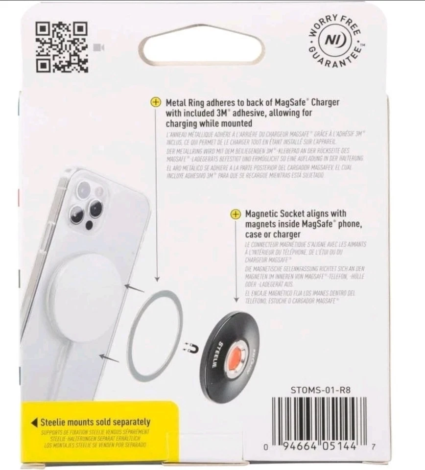 Nite Ize Steelie 360° Magnetic Mount Orbiter Plus Magnetic Socket + Metal Ring - Image 4 of 4