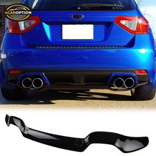 Rear Bumper Lip Splitters Fits 08-14 Subaru Imp0reza Wrx 5dr Sti Gloss Black Abs Rear Bumper Lip Splitters Fits 08-14 Subaru Imp0reza Wrx 5dr Sti Gloss Black Abs