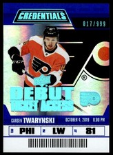 2019-20 Upper Deck Credentials Carsen Twarynski 017/999 Philadelphia Flyers #61