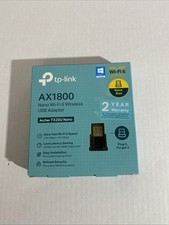 TP-Link AX1800 Nano Wi-Fi 6 Wireless USB Adapter Black Archer TX1800U Sealed