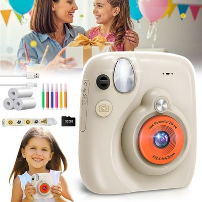 Sofortbildkamera Sofortdruck Kamera Digitalkamera Mini 32G 1080P Für Kleinkind