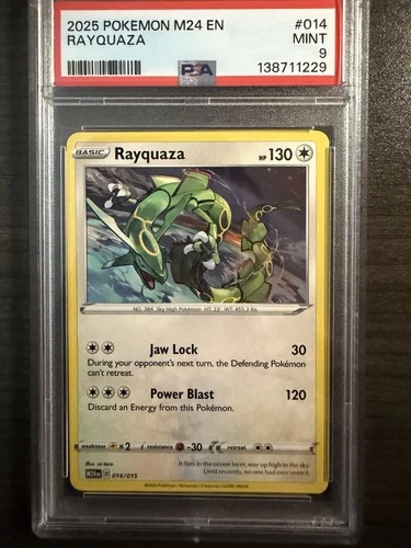 Pokémon Rayquaza McDonald's 2024 014/015 Promo Regular English PSA 9