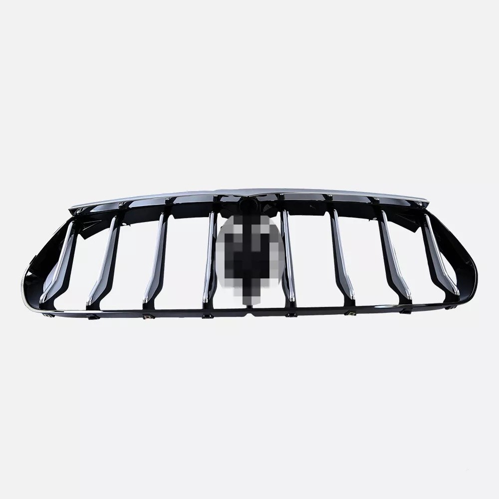 Front Bumper Grille Upper Radiator Chrome Black Fits 2017-2024 Maserati Levante