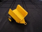 Vintage Metal & Plastic Tonka Yellow Tractor Cart / Trailer ~ 3 1/8" x 2.0"