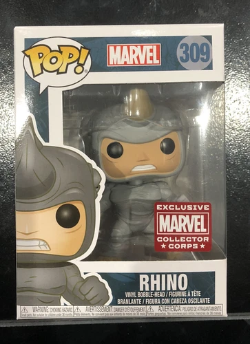 FUNKO POP! MARVEL RHINO #309 COLLECTOR CORPS EXCLUSIVE VAULTED NIB.