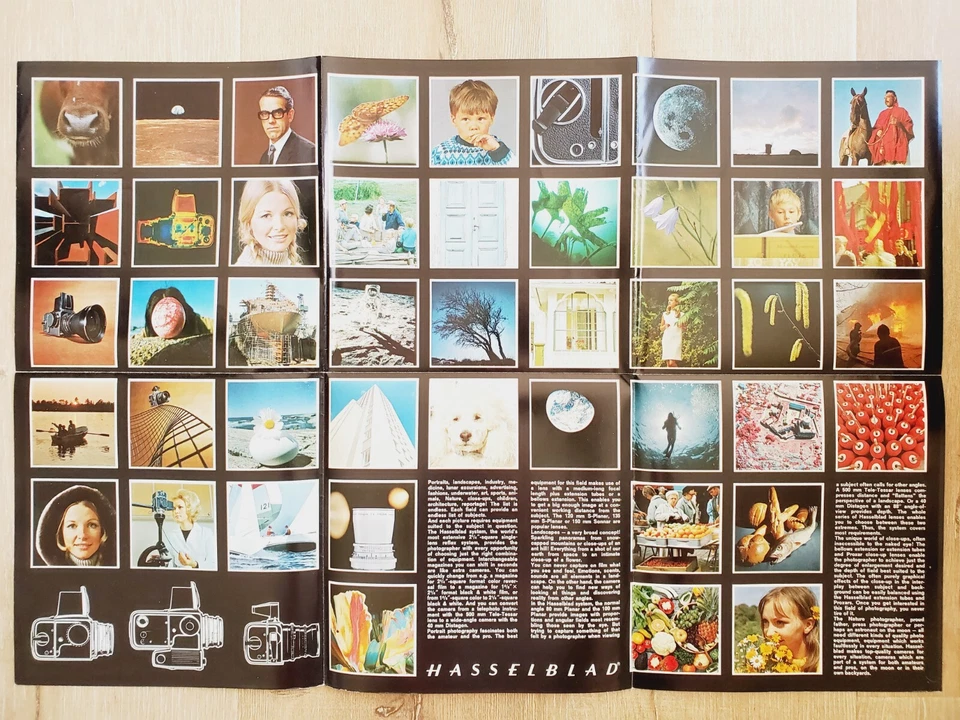 Folleto desplegable sistema Hasselblad vintage 1972 Suecia inglés Foto 4 de 4