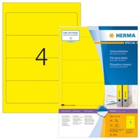 Herma 4296 Ordneretiketten A4 192X61 Mm Gelb Papier Matt Blickdicht 400 St.