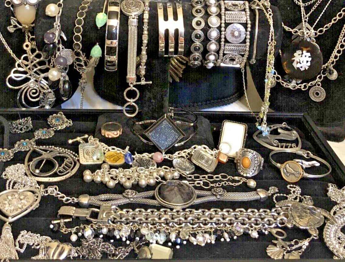 Scrap Pound Of Sterling Silver Worth Pound Silver Tone Metal